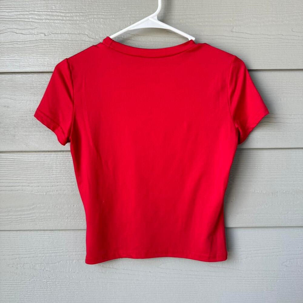 Basic Red Crop Top - S - Picture 3 of 3